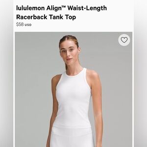 Lululemon Align waist length racer tank